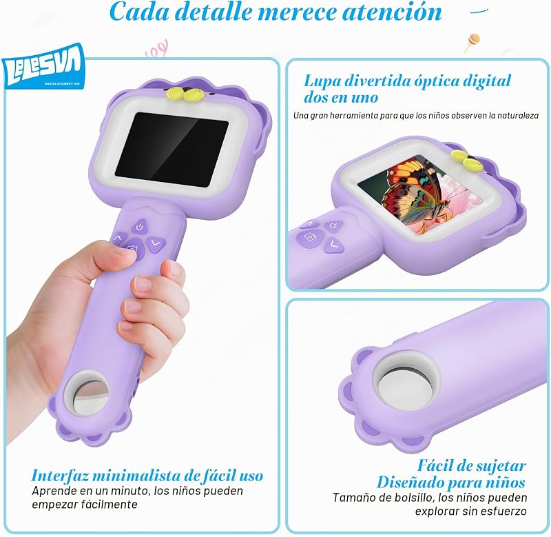 Microscópios para Crianças, Brinquedos Educativos para o Natal, Presentes de Aniversário, Brinquedos para Rapazes e Raparigas de 3, 4, 5, 6, 7, 8, 9, 10 anos (leão)