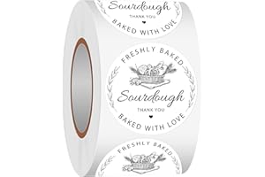 500pcs Sourdough Bread Sticker Baked Good Packaging Sticker Baked Good Packaging Supplies for Bakeries, Cake Shops, Handmade 