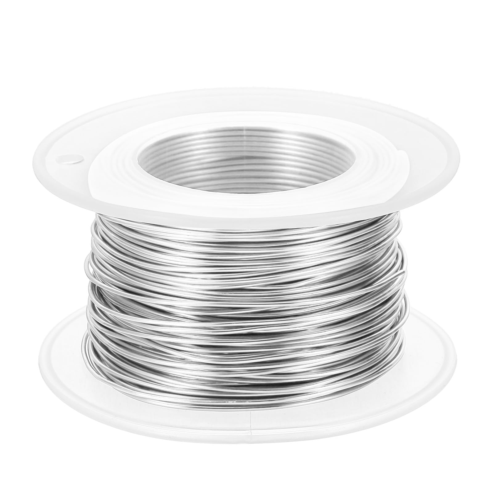 PATIKIL 20 Gauge 0.8mm Aluminum Craft Wire, 98.4Ft Metal Wire Armature Bendable Wire for Jewelry Making Metal Wrap DIY, Silver
