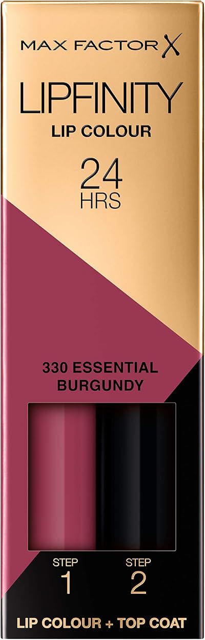 Max Factor Lipfinity Lip Colour Essential Burgundy 330 4.2g Two-Step