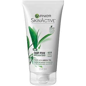 Garnier SkinActive Exfoliating Face Scrub with Green Tea, Oily Skin,5 fl. oz.