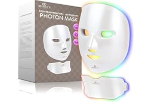 Project E Beauty LED Light Therapy Mask | LED Face & Neck Mask | Skin Rejuvenation | 7 Colors | Anti Aging | Reduce Wrinkles | Anti-inflammation | Brightening Skincare Mask