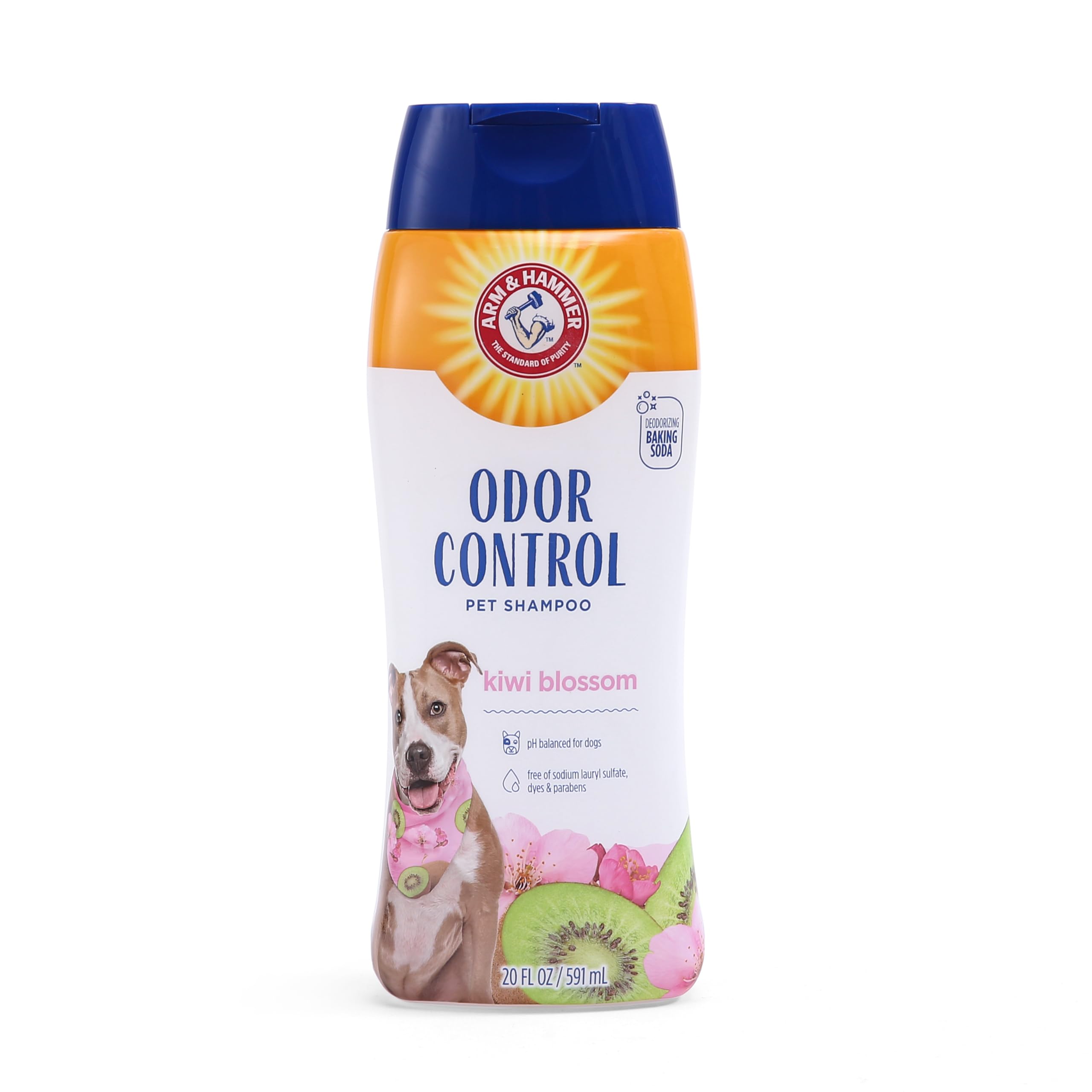 Photo 1 of Arm & Hammer Deodorizing Dog Shampoo for Smelly Dogs & Puppies with Baking Soda, Moisturizing Dog Shampoo for Sensitive Skin - Dog Odor Shampoo - Kiwi Blossom Scent, 20 Fl Oz