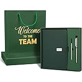 Sayglossy New Employee Welcome to The Team Gift Sets Notebook and Pen Welcome to The Team Box Employee Appreciation Gift Sets for New Office Worker(Green)