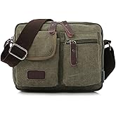 Collsants Small Vintage Canvas Crossbody Purse Travel Shoulder Bags Messenger Satchel Bag