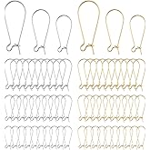 300 Pcs Earring Hooks Kidney Ear Wires Earring Making Kit Teardrop Ear Wire Fish Hook Earrings for Jewelry Making