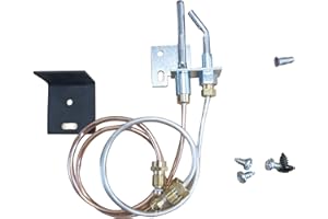Americangaslogs Manual Safety Pilot Control System for Gas Log Sets – Compatible with Natural Gas & Propane, Includes Heat Shield and Pilot Kit (Pilot)