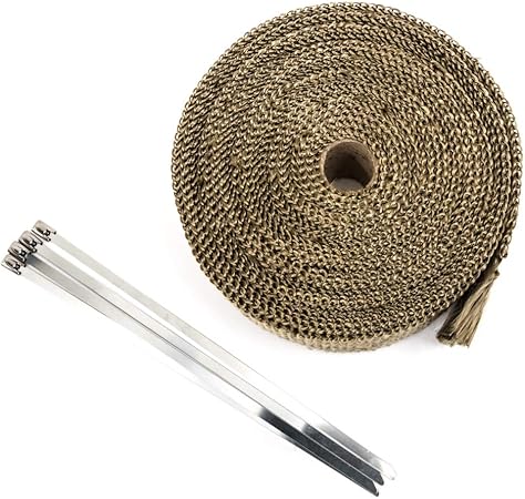 Amazon サーモバンテージ 耐熱布 10m 幅50mm バサルトファイバー 耐熱10度 汎用 バイク マフラー マフラーカバー 車 バイク