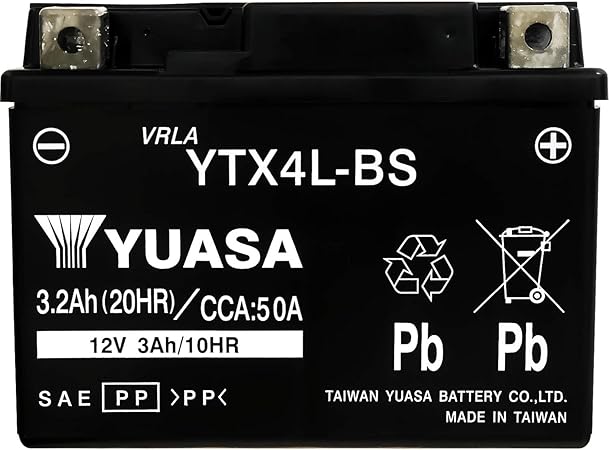 Amazon 台湾製 バイクバッテリー 国内液入 初期補充電済 Yuasa 純正互換品 Ytx4l Bs Gth4l Bs Fth4l Bs 互換 バイクバッテリー 車 バイク