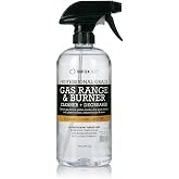 Thirteen Chefs Gas Range Cleaner for Stove, Burner, Oven and Surfaces, 16oz | Cuts Through Carbon and Baked on Food, Fume Free with no VOCs, Cleans Ceramic Glass Steel Iron Grills and BBQs
