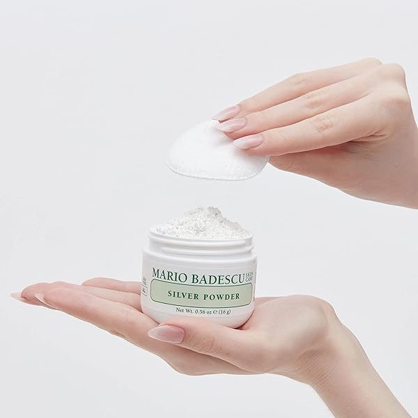 MARIO BADESCU SILVER POWDER, SKIN CARE FACIAL PORE CLEANSING MASK WITH KAOLIN CLAY & ZINC OXIDE, 0.56 OZ