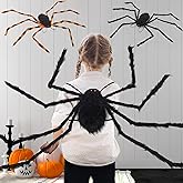 FathiSooc Halloween Spider Costume Party Decorations - Candy Props With Straps for Kids Realistic Decor