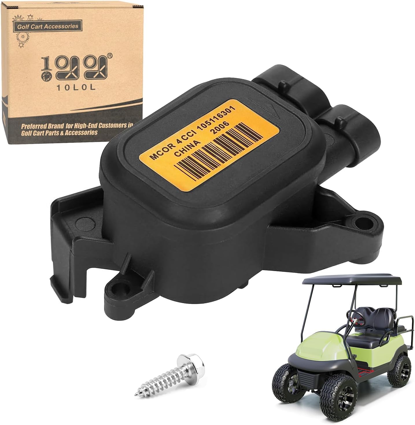 Photo 1 of 10L0L MCOR 4 Throttle Potentiometer for Club Car DS & Precedent 2012-up Golf Cart, Replaces OEM# 105116301, 103850401(MCOR 3)