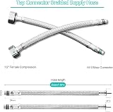 XIFIRY Pack of 2 Kitchen Basin Monobloc Mixer Tap Connectors 600mm view 5