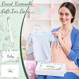 Tenare Baby Shower Guestbook with Pen Green Leaf design 30 sheets view 5