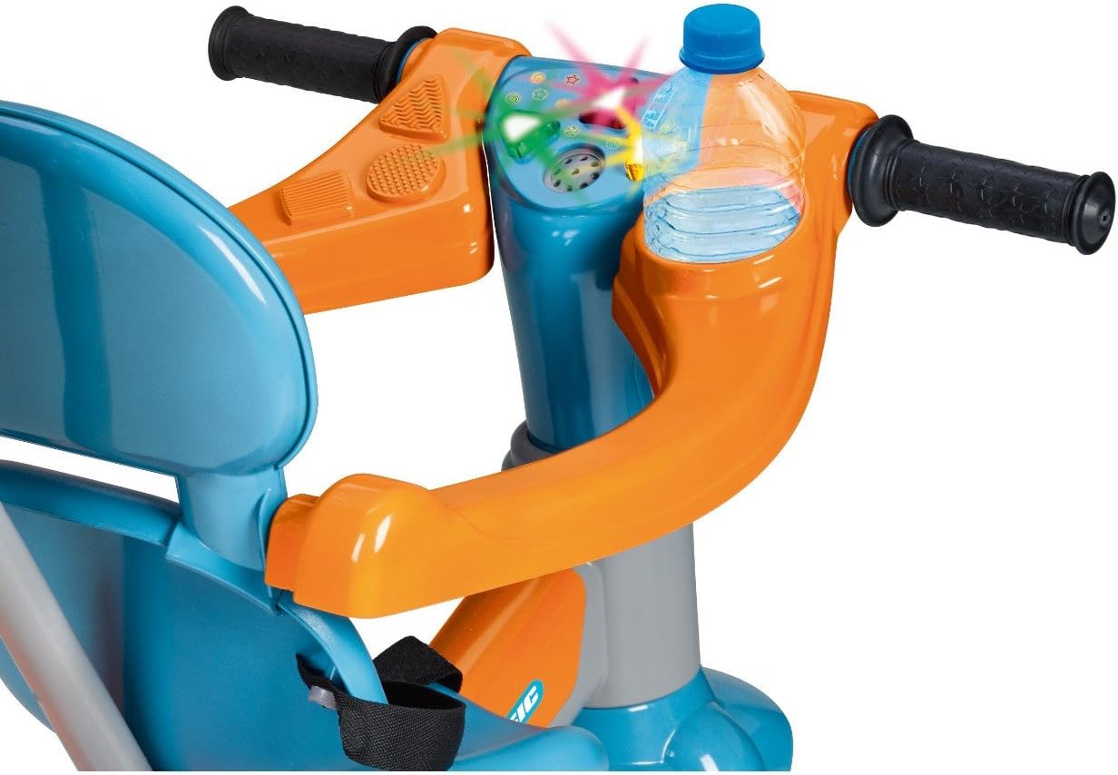 triciclo feber azul y naranja
