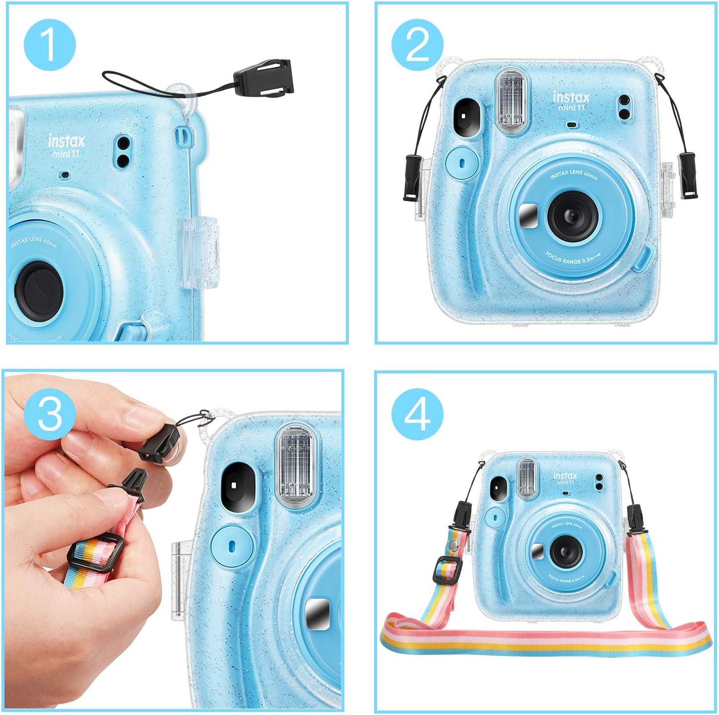 For Fujifilm Instax Mini 11 Instant Camera Crystal Clear Case Hard PVC Cover eBay