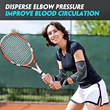 Molsdon Elbow Support 2 Pack - Tennis Golf Elbow Brace Compression Sleeves view 5