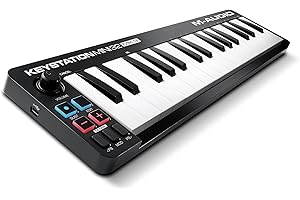 M-AUDIO Keystation Mini 32 MK3 USB MIDI Keyboard Controller with 32 Velocity Sensitive Mini Keys and Recording Software Included