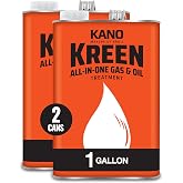 Kano Kreen All-In-One Gas &amp; Oil Treatment (Liquid-1 Gallon Can-Case of 2) | Engine Additive to Restore Lost Power | Fuel Injector System Cleaner For Improved Mileage (AZKR011C2)