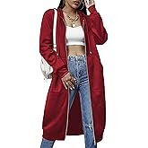 ELESOL Women Casual Zip up Fleece Hoodies Tunic Sweatshirt Long Hoodie Jacket S-XXXL