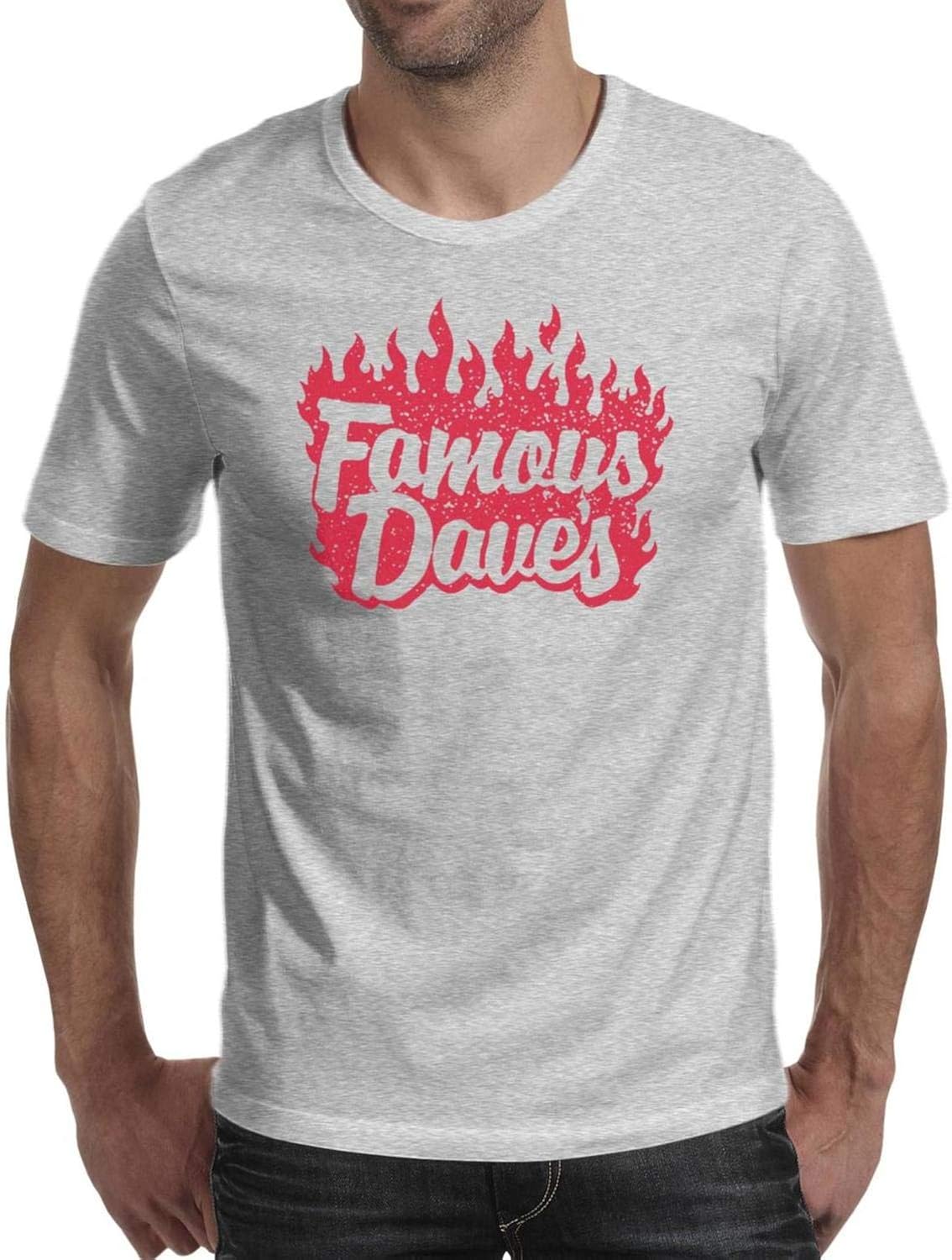 JMJMJMAS Knitted Tshirts Famous-Dave&rsquo;s-Restaurant-T Shirts for Men