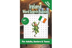 Ireland Word Search Puzzle: 50+ Puzzles Word Search Easy to Read about Ireland and More | 6x9 inches, 110 pages | Gift for Ir