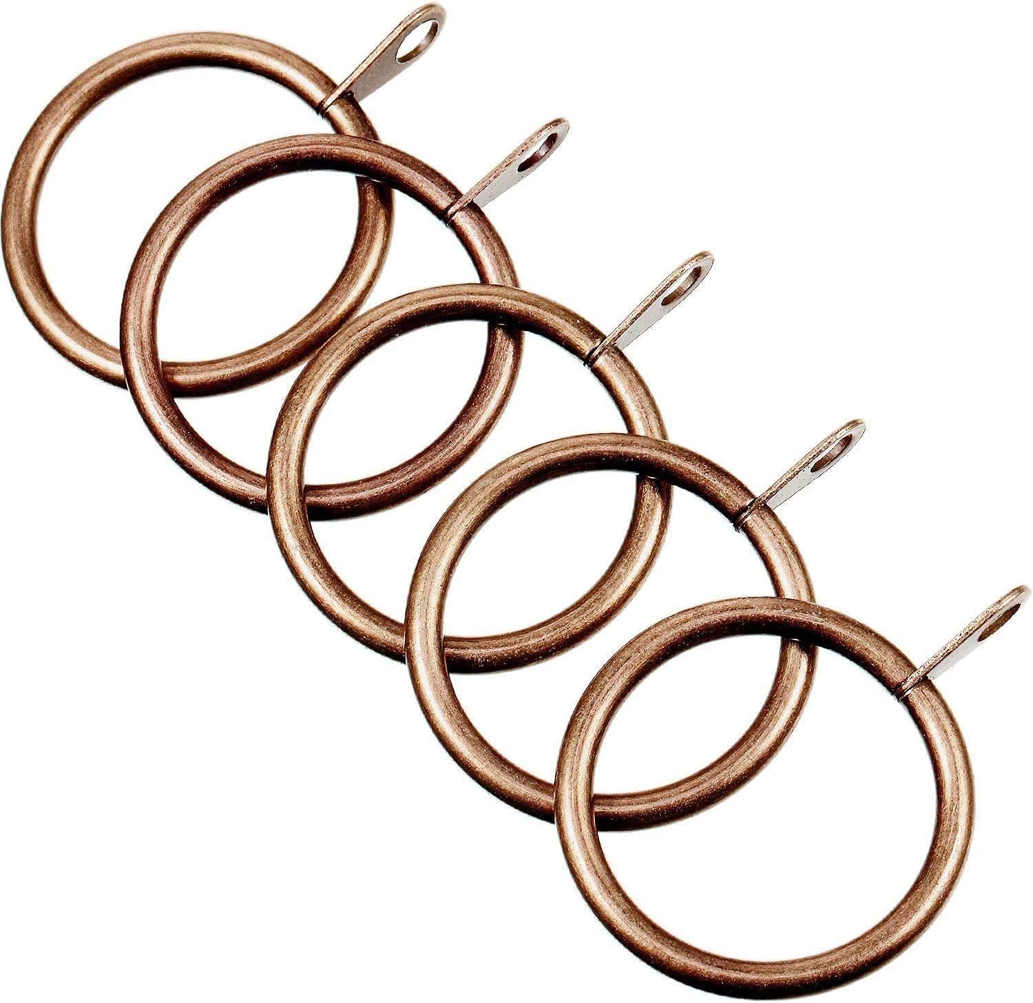 Copper Curtain Rings - 40mm Metal Eyelet Rings Pack of 24