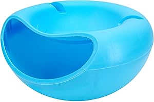 Snack Storage Box - Detachable Double-Layer Sunflower Seeds Nut Bowl with Cellphone Holder Slot, for Fruits, Candy, and Snack