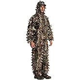 LOOGU Hunting Ghillie Suit, 3D Leafy Camo Suit Military and Shooting Accessories Tactical Gear Clothing