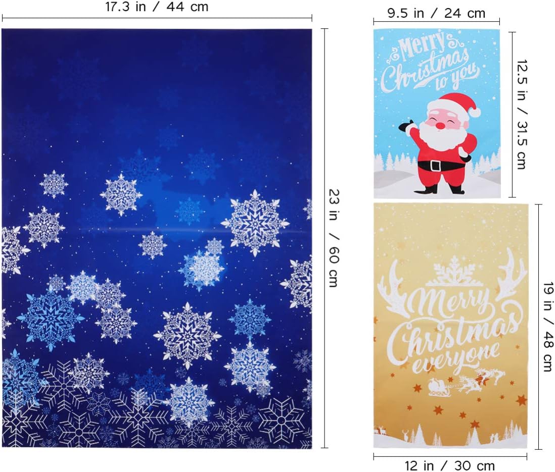 Cabilock 30PCS Christmas Gift Bags Kit Assorted Christmas Prints Gift Wrapping Goodie Bags Party Favor Pouches for Xmas Party Wedding - Image 3