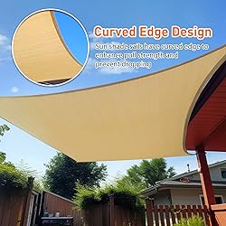 Artpuch 13'x20' Sun Shade Sail Curved Commercial