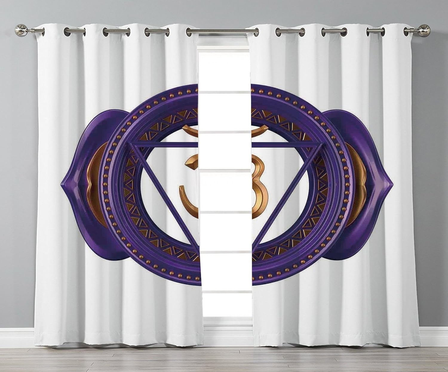 Thermal Insulated Blackout Grommet Window Curtains Chakra Decor