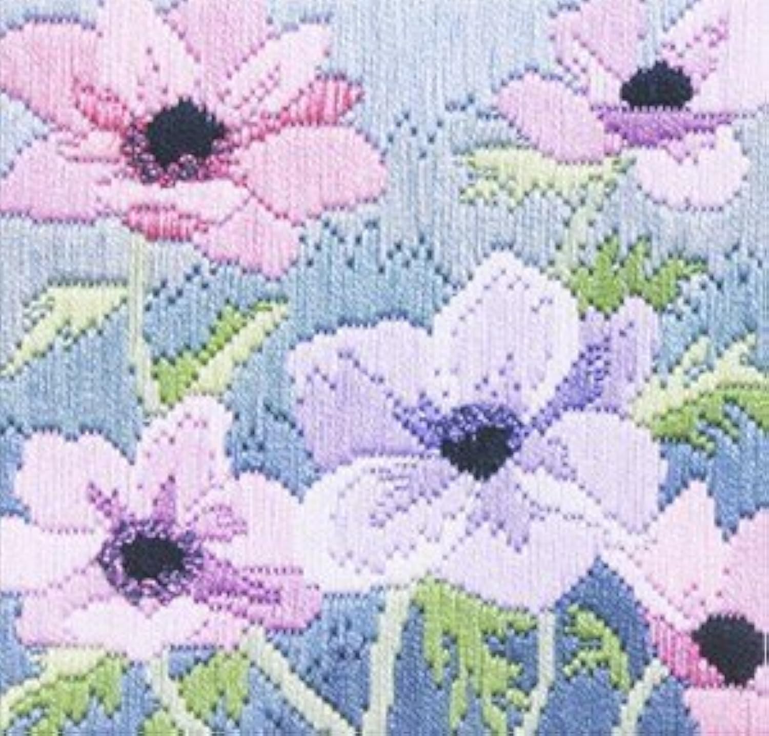 Derwentwater Designs Silken Long Stitch: Purple Anemones
