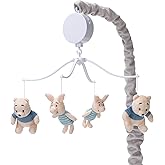 Lambs & Ivy Disney Baby Forever Pooh Bear Musical Baby Crib Mobile, Gray/Beige
