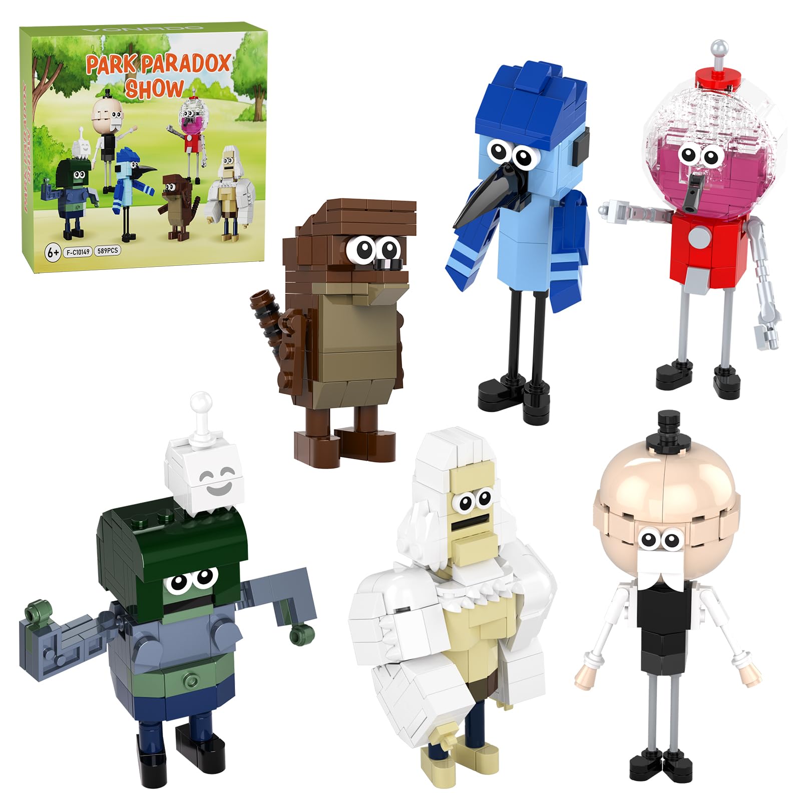 Photo 1 of Regular Park Building Set, Cartoon TV Show Character with Mordeccai, Benson and Pops, Compatible with Lego Adventure Cartoon Building Figure, Great Gift for Fans, Boys and Girls Aged 6+ (589 Pcs)