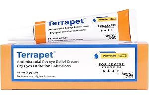 TERRAPET Pet Eye Cream Health for Dogs, Cats, Cattle, Sheep, Horse, Bird 1/8 oz /5gr, 1 Tube