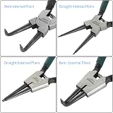 ASelected Circlip Pliers Set of 4 7in Internal External Snap Ring Pliers view 3