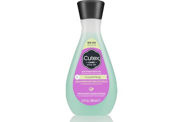 Cutex Nourishing Nail Polish Remover, Leaves Fingernails & Toenails Looking Healthy, Contains Vitamin E, 6.7 fl oz