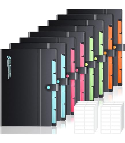 Amazon.com : Sooez 4 Pack Expanding Filer Folders, 5 Pocket