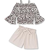 Weebaby Girls Clothes 2 Piece Outfits Cute Kid Clothes Crop Top Paperbag Waist Shorts Set Summer Clothes for Tween Girls