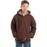 Berne Youth Sherpa-Lined Softstone Duck Hooded Jacket