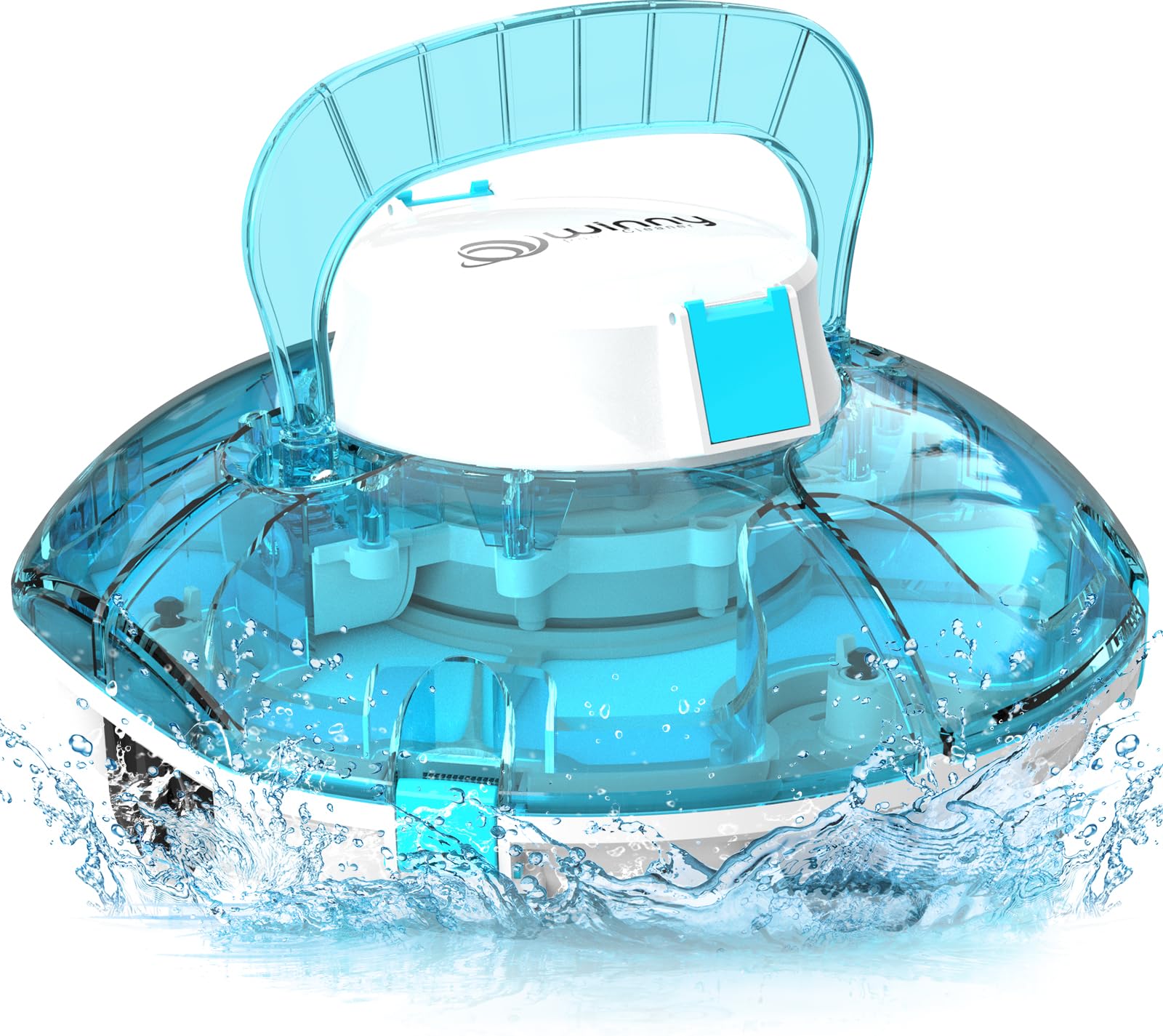 Photo 1 of (2025 Upgrade) Cordless Robotic Pool Cleaner, Lasts 75 Min, Automatic Vacuum for Above-Ground Pools up to 645 Sq.ft,Portable, Self-Parking,Light Blue