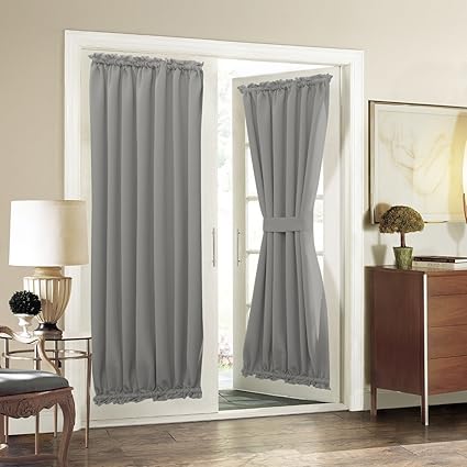 Amazon Com Aquazolax Blackout Patio Door Curtain Panel Draperies