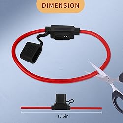 XJlSGXUSG Waterproof Inline Fuse Holder 10AWG Wire