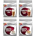 Tassimo 4 Packet Costa Coffee Mix Flavour T-Discs (16 T-Discs per Packet = 64 T-Discs in Total)