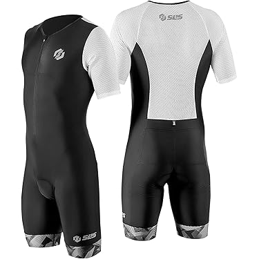 Triatlon Skinsuit Bodysuit voor heren, gewatteerd mouwloos pak, sneldrogend fietspak, triatlon wetsuit, Elite Trisuit fietspak, fietspak voor heren, fietspak voor zwemmen, fietsen, hardlopen