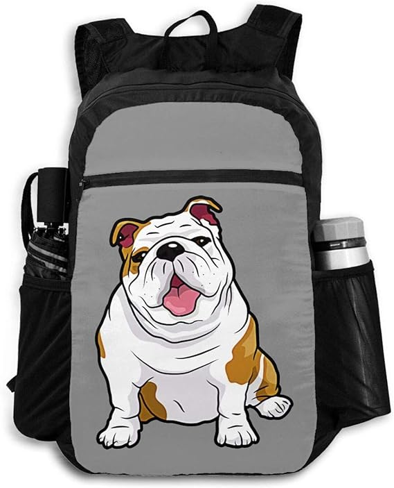 English Bulldog Hiking Backpacks Laptop Backpack School Bag Camping