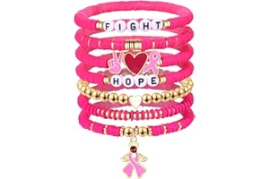 XOCARTIGE Surfer Heishi Bracelets for Women Stackable Rainbow Vinyl Disc Clay Beaded Stretch Bracelets Elastic Layering Friendship Bracelets Boho Summer Beach Jewelry