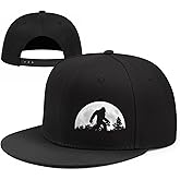 Animal Gorilla Walking Hats for Men Big Foot Flat Bill Snapback Hats Black Flat Brim Cap Adjustable Baseball Cap